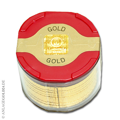 Tube mit 10x Goldmuenze