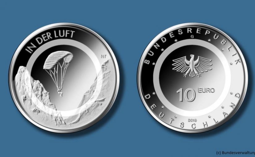 Neue 10 Euro M nze IN DER LUFT Mit Kunststoffring F r Deutschland 