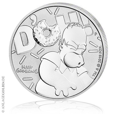 Neue Homer Simpson Silbermünze der Perth Mint schon ausverkauft in Australien
